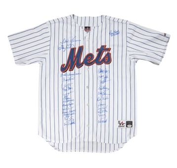 1986 World Champion New York Mets Team Signed Jersey (27 Signatures incl Carter)